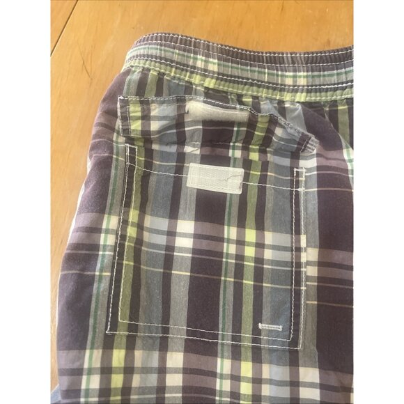 Tailor Vintage Reversible Shorts Purple Plaid Purple Stripe Mens 36” Waist Sz L - Picture 3 of 11